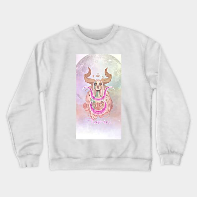 Taurus Design Crewneck Sweatshirt by the.after.effect.photos@gmail.com